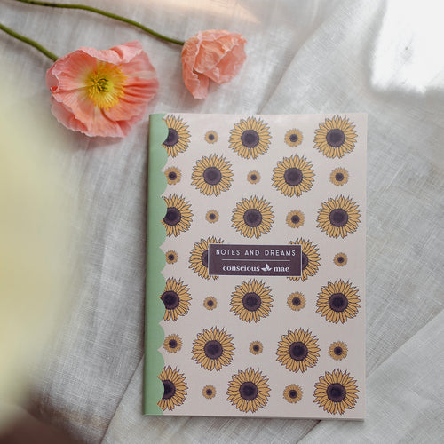 Blooming Thoughts Sunflower notebook