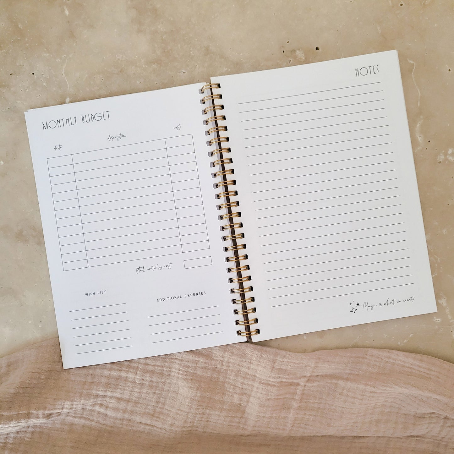 2024 Conscious Mae Diary Budget Page